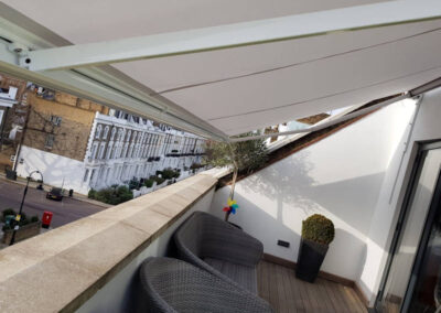 Penthouse Balcony Awning - Side View