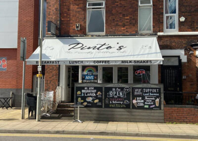 Pintos cafe awning, Prestwich