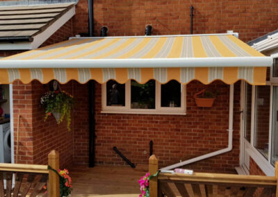 Orange Striped Bobcat Patio Awning