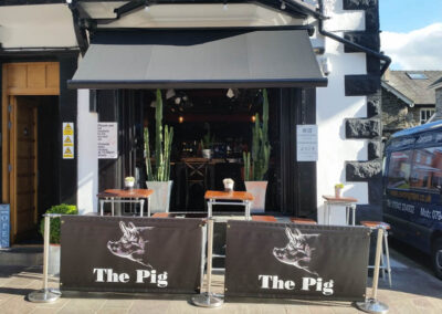 The Pig, Windermere restaurant awning