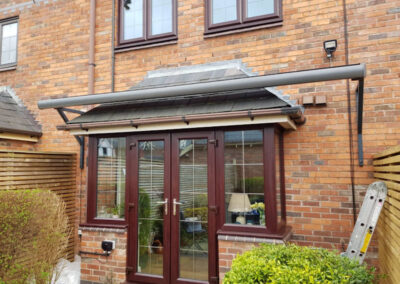 Tiger Patio Awning on Bespoke Brackets - Retracted